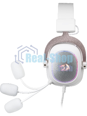 Игровая гарнитура REDRAGON ZEUS X белая (USB, 53 мм, 7.1, RGb подсветка)