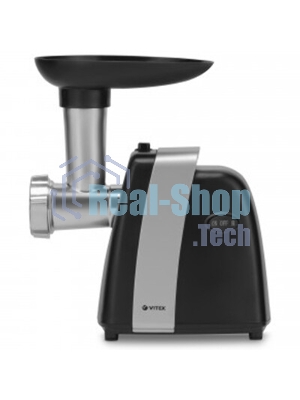 Мясорубка электрическая Vitek VT-3615 черный, 1700 Вт, 2.0 кг/мин, реверс, защита от перегрузки, насадки - 4