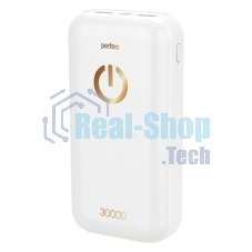 Портативный аккумулятор PERFEO (PF_E2083) - 30000 mAh/LED QC3.0/Type-C/2, белый