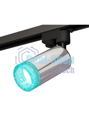 Светильник Ambrella light XT6325002 PSL/SBK/BL серебро полированное/черный песок/голубой MR16 GU5.3 (A2521, C6325, N6153)