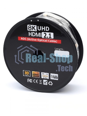 Кабель HDMI 50 м (HIGH speed, Metal gold, Optical) 8K VER 2.1 Кабель HDMI 50 м (HIGH speed, Metal gold, Optical) 8K VER 2.1