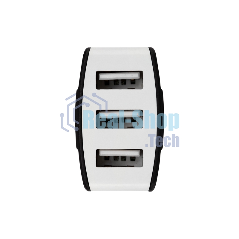 Зарядное устройство в прикуриватель Rexant 3 x USB, 1000mA, черный