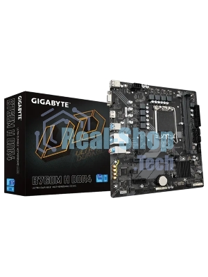 Материнская плата Gigabyte B760M H DDR4, LGA 1700, Intel B760, 2xDDR4, 4xSATA, 2xM.2, 1xPCIe 4.0 x16, 1xPCIe x1, 1xHDMI, 1xVGA, 1x 1Gb LAN, 2xUSB 2.0, 4xUSB 3.2 Gen 1, 3x3.5 мм, 7.1, Micro ATX