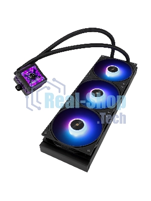 Водяное охлаждение для процессора Thermalright Frozen Warframe Pro 360 черный ARGb (360мм, черный, ARGb/Fans: 3x120мм, 70.84CFM, 29.8dBA, 2000RPM/Pump height 60мм, 23dBA, 3000RPM, Rad thickness 27mm/S: 1200, 1700, 1851, 2011, 2066, 115X, AM4, AM5)