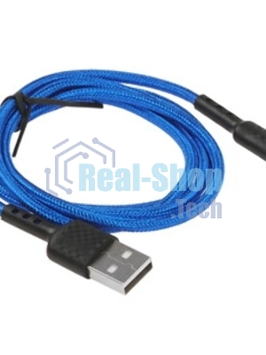 Кабель Defender F181, USB 2.0 (AM) - microUSB 2.0 (BM), 1 м, 2.4А, нейлоновая оплетка, синий.