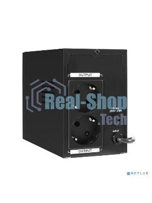 Источник бесперебойного питания ExeGate Power Smart ULB-500.LCD.AVR.2SH 500VA/300W, LCD, AVR, 2*Schuko, металлический корпус, черный