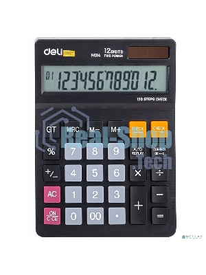 Калькулятор настольный Deli EM01420 черный 12-разр.