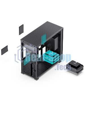 Компьютерный корпус без блока питания JONSBO D41 STD Black ATX без БП, боковая панель из закаленного стекла, mini-ITX, micro-ATX, ATX, черный
