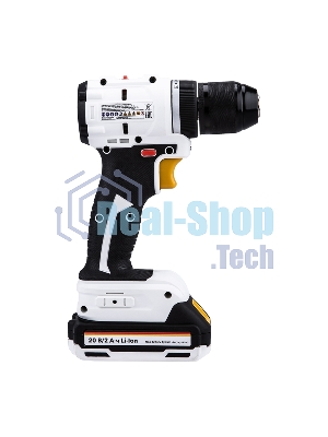 Дрель-шуруповерт Kranz KR-PT-055, 20 В, 2 Ач, 55 Нм, бесщеточный