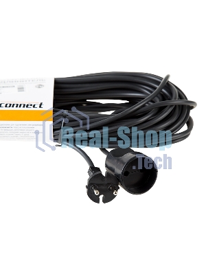 Удлинитель-шнур PROconnect ПВС 2х0.75, 30 м, б/з, 6 А, 1300 Вт, IP20, черный