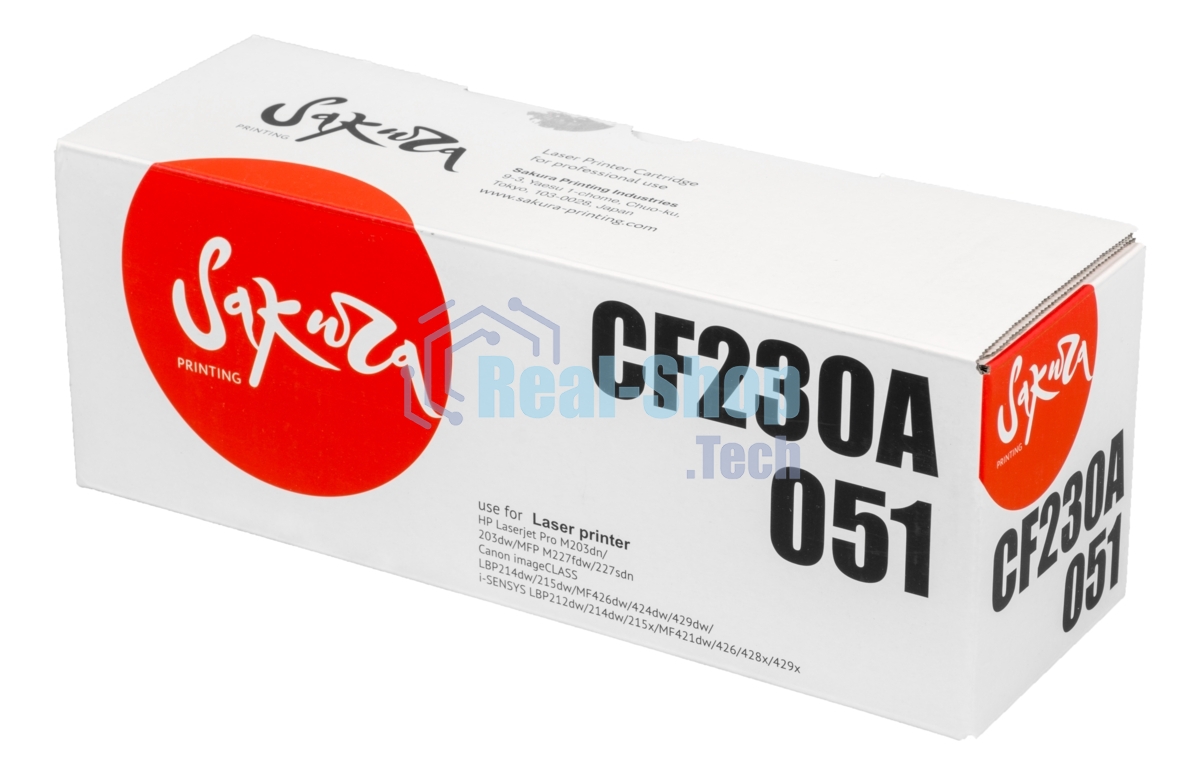 Картридж лазерный Sakura CF230A/051 для HP и Canon, черный, 1 700 к.