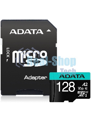Флеш карта MICRO SDXC 128Gb W/AD. AUSDX128GUI3V30SA2-RA1 ADATA