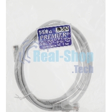 Патч-корд Premier 5-970 1Gbит/с UTP 4 пары cat5E CCA molded 1.5м серый RJ-45 (m)-RJ-45 (m)