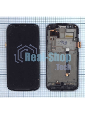 Дисплей для Huawei Ascend P1 LTE черный с рамкой