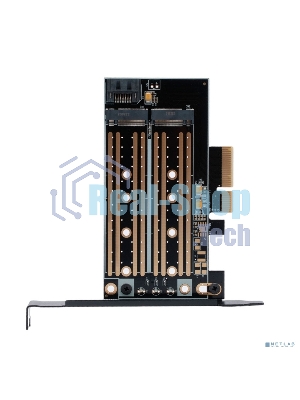 Адаптер Gembird для двух SSD M.2 (NVMe+SATA) в разъем PCI-e MF-PCIE-NVME-SATA, коробка