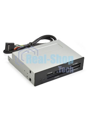 Кард-ридер ExeGate CR-415/черный/CF/SD/MMC/MS/MS Duo/MS Pro/T-Flash/USB 2.0/металл