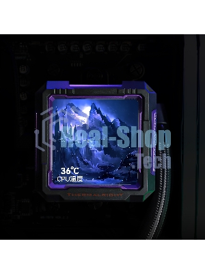 Водяное охлаждение для процессора Thermalright Frozen Warframe Pro 360 черный ARGb (360мм, черный, ARGb/Fans: 3x120мм, 70.84CFM, 29.8dBA, 2000RPM/Pump height 60мм, 23dBA, 3000RPM, Rad thickness 27mm/S: 1200, 1700, 1851, 2011, 2066, 115X, AM4, AM5)