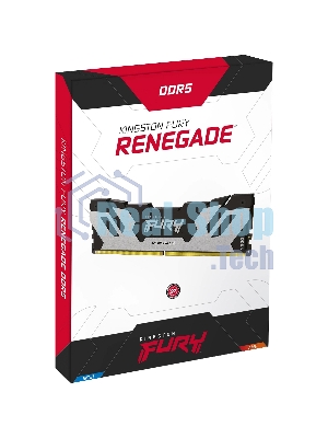 Оперативная память Kingston Fury Renegade, DDR5, 32Gb (1x32GB), 6400MHz, CL32, DIMM, радиатор, серебристый/черный