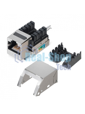 Модуль Hyperline WRLine WR-KJ-RJ45-C5E-SH-90 информ. KeystoneRJ45 1 cat.5e FTP черный