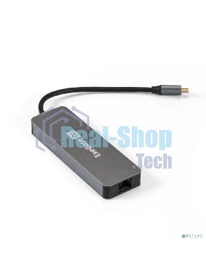 USB-концентратор ExeGate DUB-21C/PD/HL, USB Type-C, USB/USB Type-C/RJ45, USB