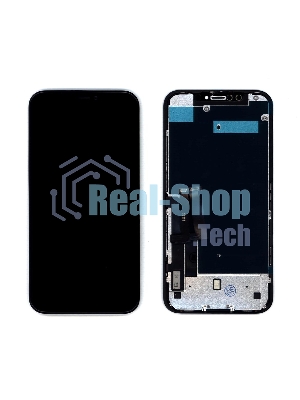 Дисплей для Apple iPhone XR в сборе с тачскрином и рамкой (AAA TFT), черный