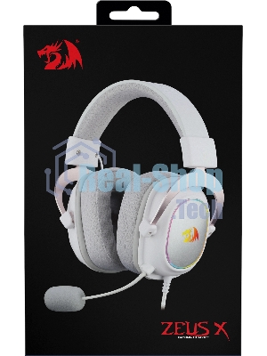 Игровая гарнитура REDRAGON ZEUS X белая (USB, 53 мм, 7.1, RGb подсветка)