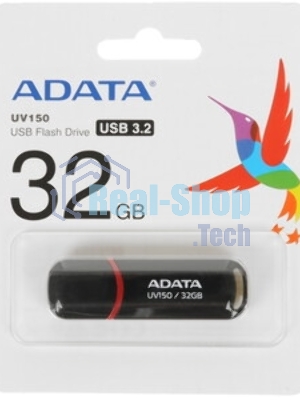 Флешка USB ADATA UV150 (AUV150-32G-RBK), 32Gb, USB 3.0, R/W 100/30, черный