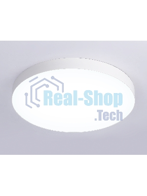 Потолочный светодиодный светильник Ambrella light FV5536 WH белый LED 90W 4200K D600*58 (Без ПДУ)