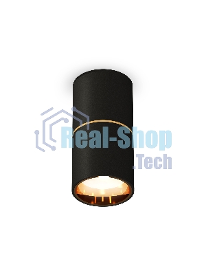 Светильник Ambrella Light XS6302082 SBK/PYG черный песок/золото желтое полированное MR16 GU5.3 (C6302, A2062, N6113)