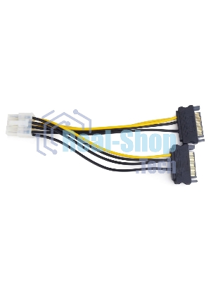 Разветвитель питания Cablexpert CC-PSU-83, 2xSATA->PCI-Express 8pin, для подключения в/к PCI-Е (8pin) к б/п ATX