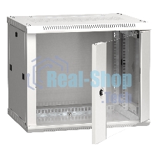 Шкаф ITK LINEA W 9U 600x450 мм дверь стекло, RAL7035