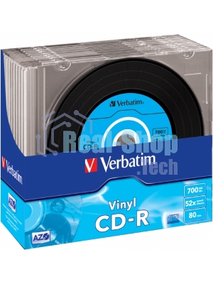 Диск CD-R Verbatim 700Mb 52x Slim case (10шт) (43415)
