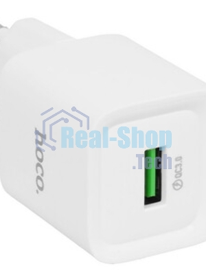 Сетевое зарядное устройство HOCO (6942007630214) C145A 1USB 3.0A QC3.0 18W White