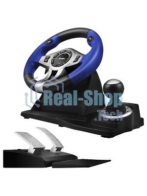 Руль черный SVEN GC-W600 (виброотдача, педали, джойстик, 12 кн., USB)