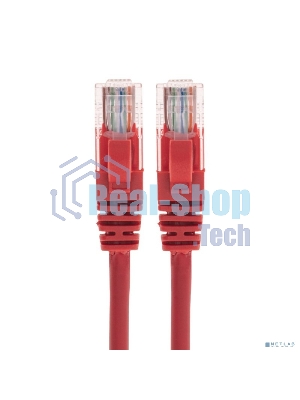 Патч-корд U/UTP Rexant cat.5e, RJ45-RJ45, 26AWG, ZH нг(А)-HF, красный, 0,5 м