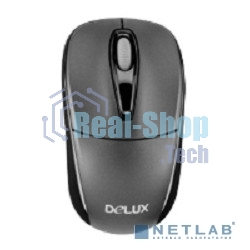 Мышь DELUX DLM-123GB (2.4G тёмно синяя),лазерная, беспроводная
