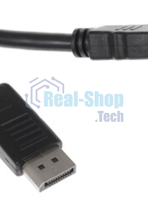 Кабель DisplayPort->HDMI Cablexpert CC-DP-HDMI-4K-6, 4K, 1.8м, 20M/19M, черный, экран, пакет