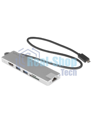 USB-концентратор WAVLINK USB Type-C, USB Type-C/USB 3.0/USB 2.0/HDMI/Gigabit LAN/SD/Micro SD, USB