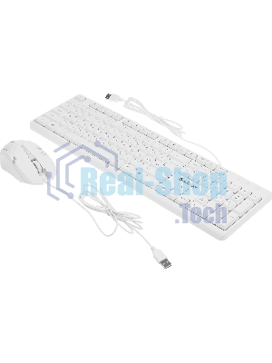 Комплект клавиатура+мышь Defender Motion C-977 проводной, USB, 1600 DPI, белый