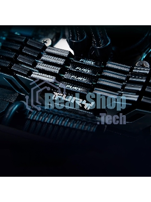 Оперативная память Kingston Fury Renegade, DDR5, 32Gb (1x32GB), 6400MHz, CL32, DIMM, радиатор, серебристый/черный