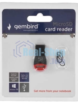Кард-ридер Gembird FD2-MSD-2/белый/SD/SDHC/SDXC/TF/MicroSD/USB 2.0/USB Type-C (2.0)/пластик