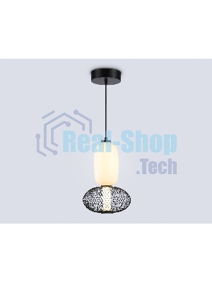 Подвесной светодиодный светильник Ambrella light LH11007 BK/FR черный/белый матовый 15W 3000K D220*350