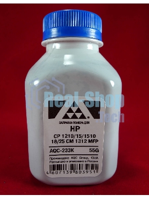 Тонер HP CP 1210/15/1510/18/25/CM 1312 MFP черный, (фл.55г.) AQC фас. Россия