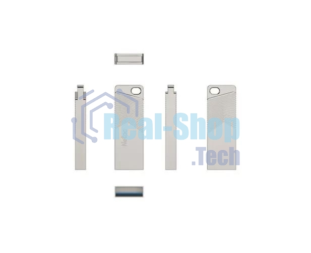 Флешка USB Netac UM1 (NT03UM1N-064G-32PN), 64Gb, USB 3.2, R/W 150/45, серебристый