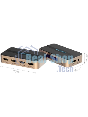 Разветвитель - сплиттер Vention HDMI 19F/4x19F на 4 монитора ACCG0