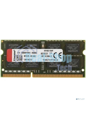 Оперативная память Kingston ValueRAM, DDR3, 8GB (1x8GB), 1600MHz, CL11, SO-DIMM