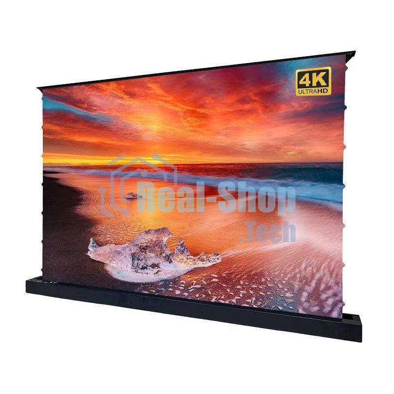 Экран S'OK для UST проектора 266x150 см, 4K, напольный c электроприводом, черный
