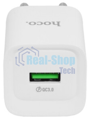 Сетевое зарядное устройство HOCO (6942007630214) C145A 1USB 3.0A QC3.0 18W White