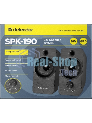 Акустическая система Defender 2.0 SPK-190 черный