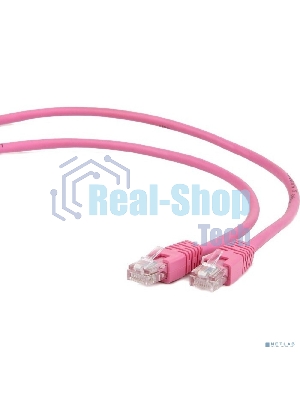 Патч-корд UTP Cablexpert PP12-3M/RO cat.5e, 3м, литой, многожильный розовый